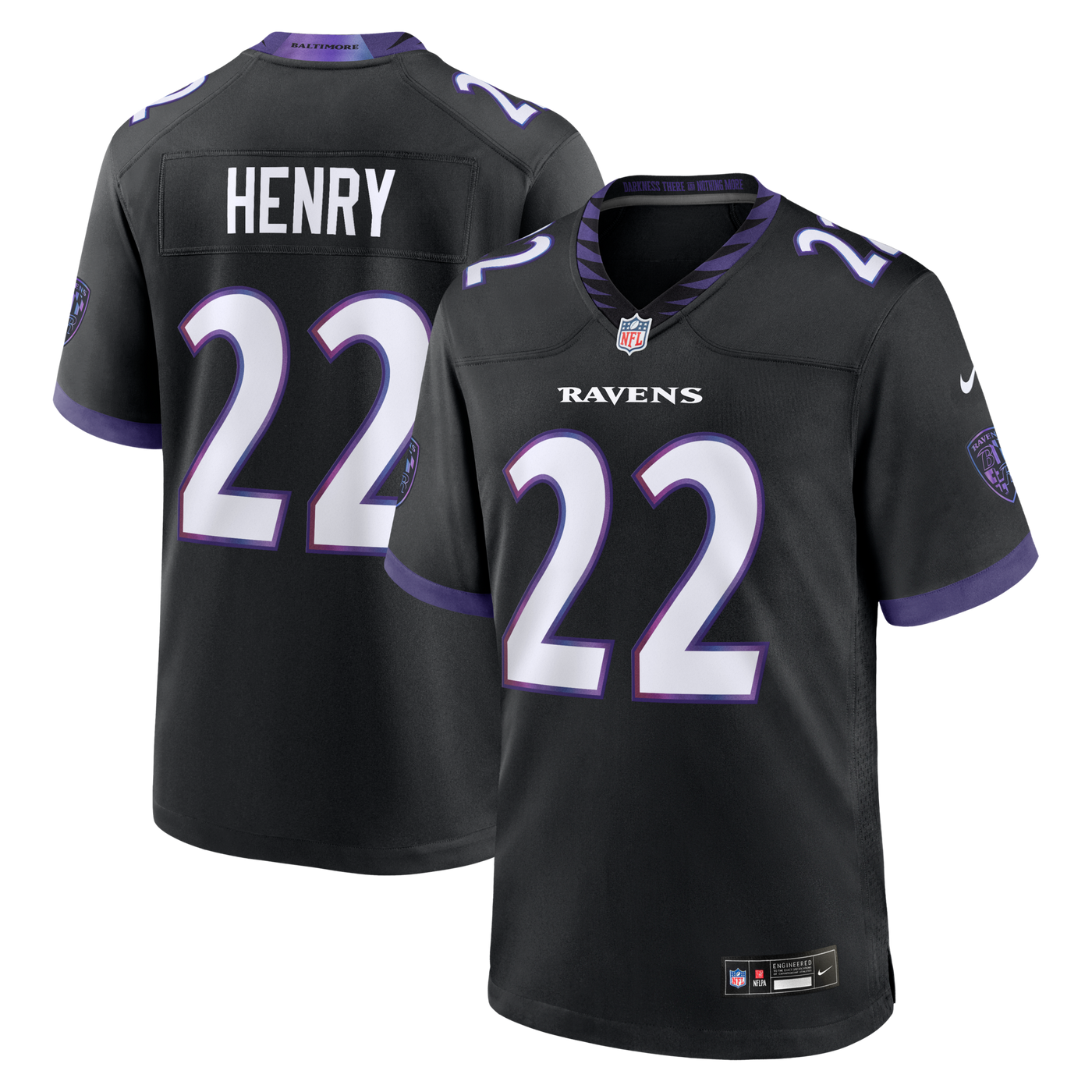Baltimore Ravens Derrick Henry Nike Black Alternate Game Jersey