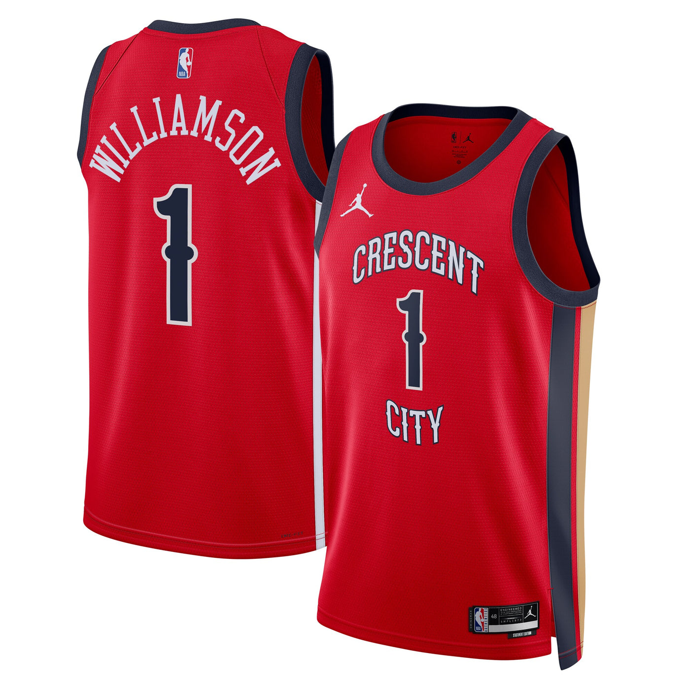 New Orleans Pelicans Jordan Brand Statement Edition Swingman Jersey - Red - Zion Williamson