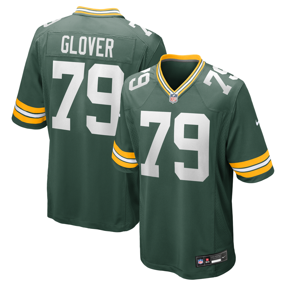 Green Bay Packers Travis Glover Green Game Jersey