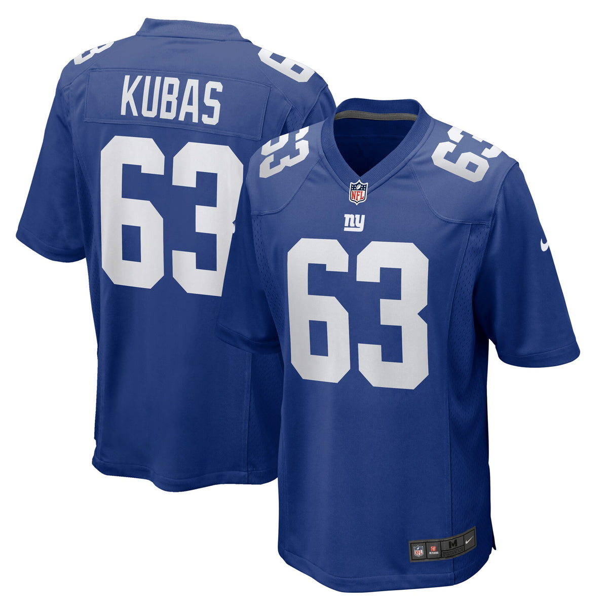 New York Giants Jake Kubas Royal Team Game Jersey