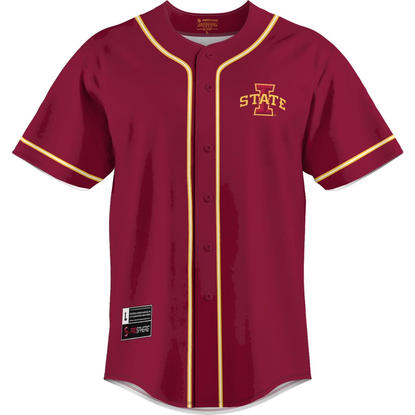 GameDay Greats Cardinal Iowa State Cyclones Lightweight Baseball Jersey