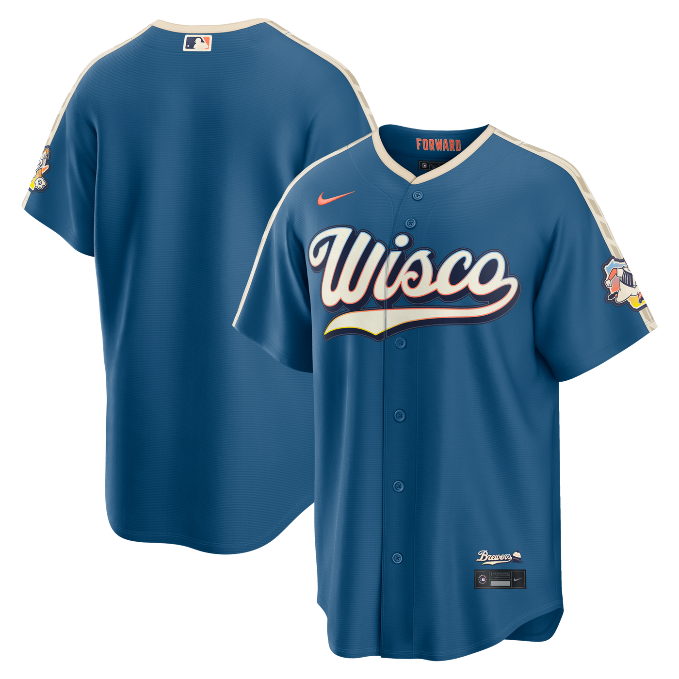 Milwaukee Brewers Nike Mineral Blue 2026 City Connect Stadium Jersey