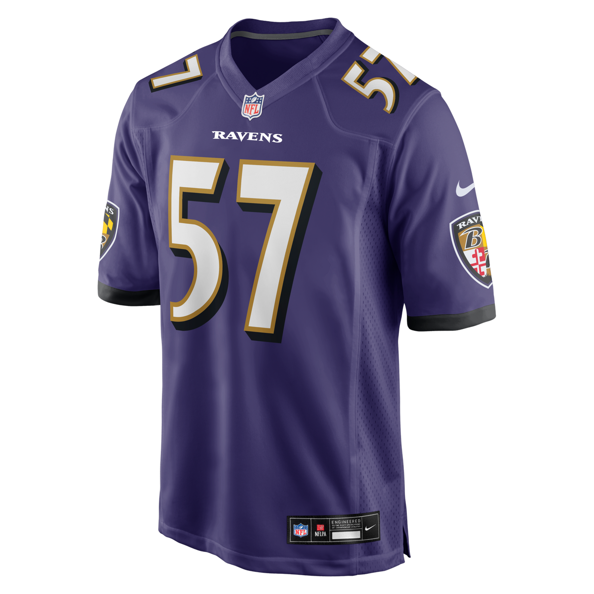 Baltimore Ravens Bart Scott Purple Game Retired Player Jersey