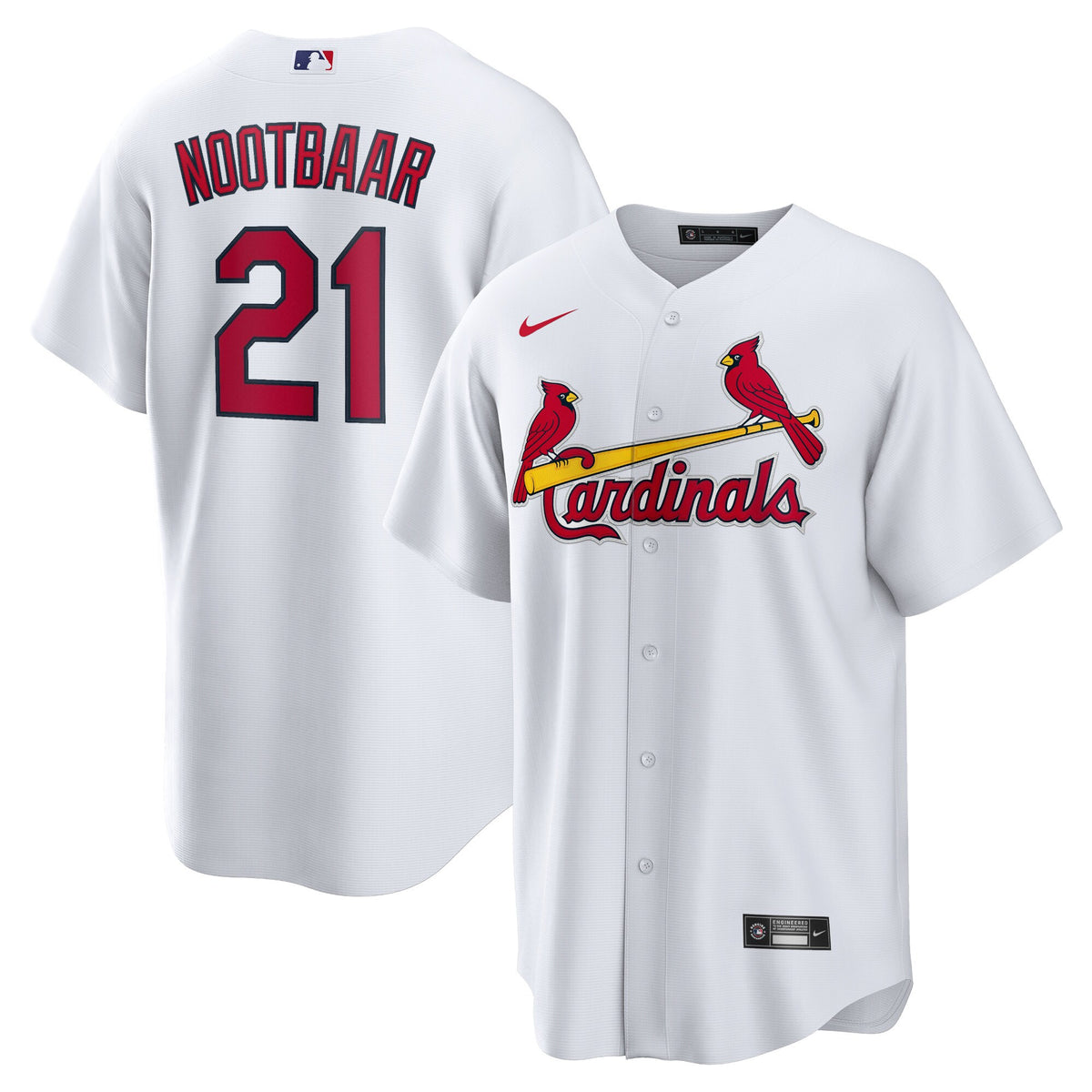 St. Louis Cardinals Lars Nootbaar White Home Replica Jersey