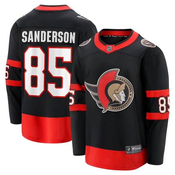 Ottawa Senators Jake Sanderson Fanatics Black Home Breakaway Jersey