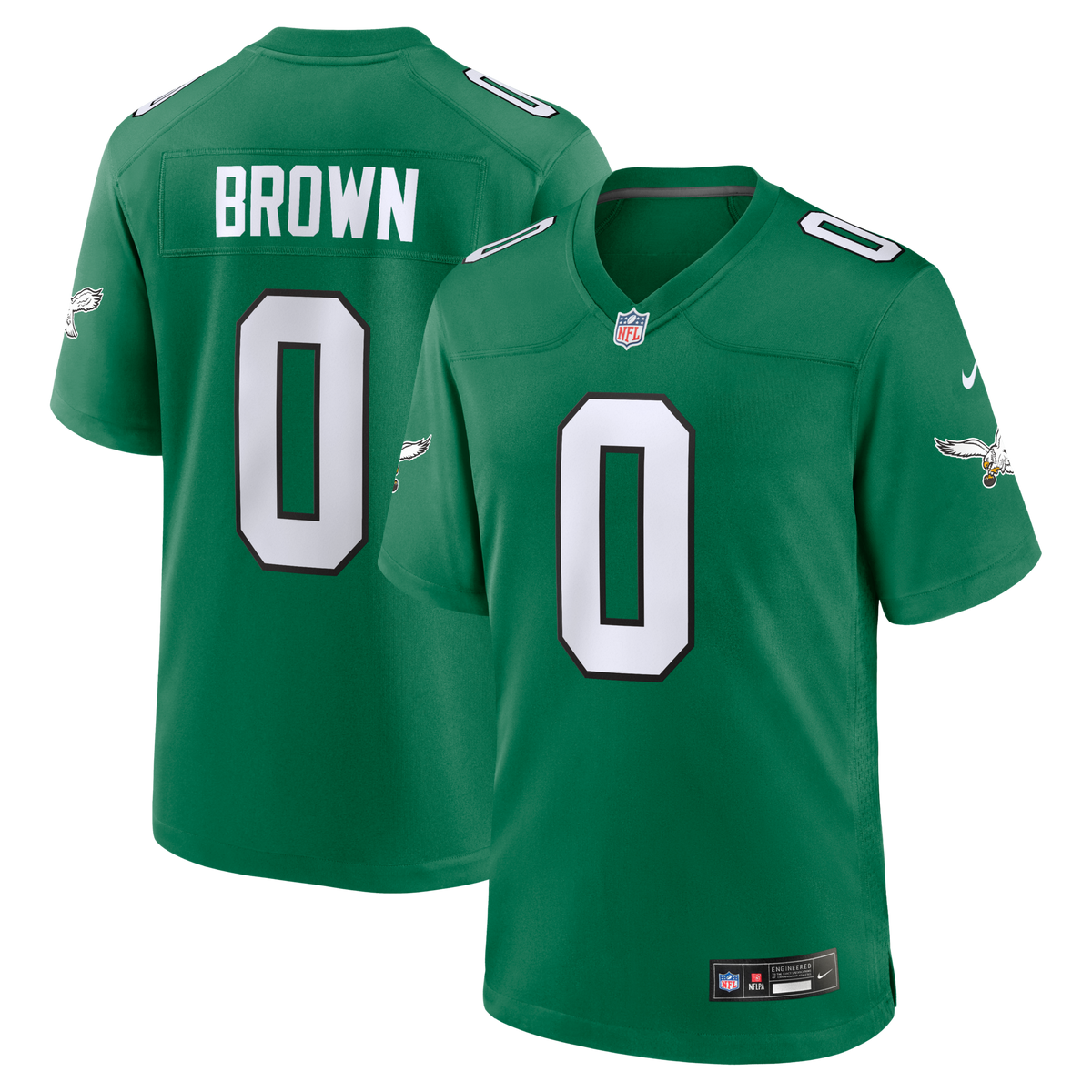 Philadelphia Eagles Marquise Brown Kelly Green Alternate 2 Game Jersey