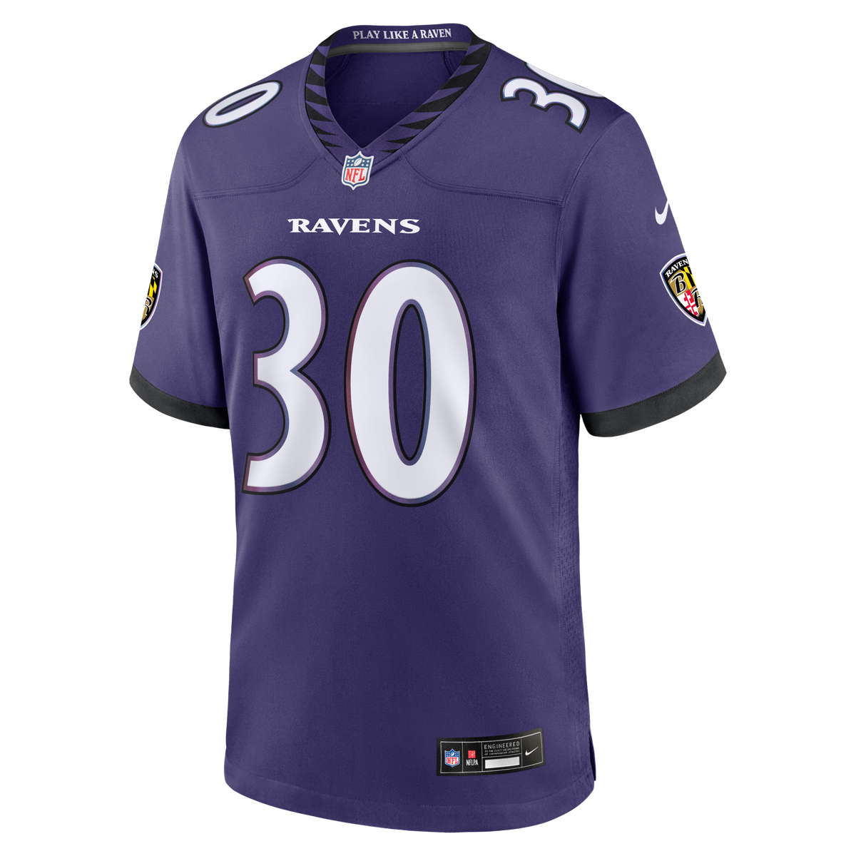 Baltimore Ravens Ryan Eckley Purple Team Game Jersey