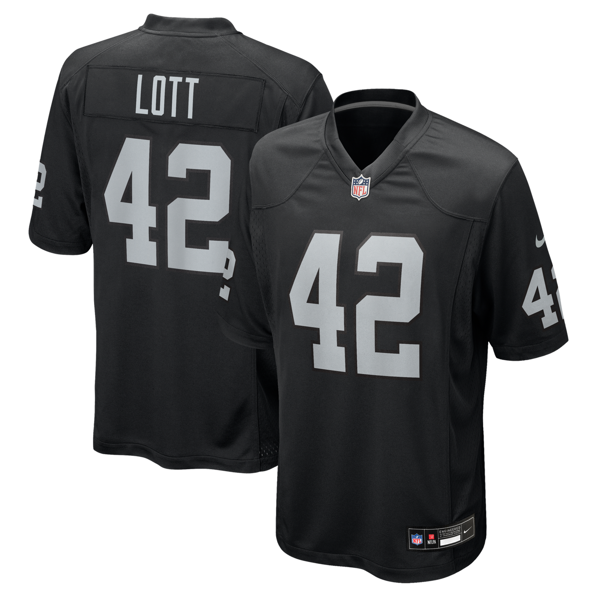 Las Vegas Raiders Ronnie Lott Black Game Retired Player Jersey