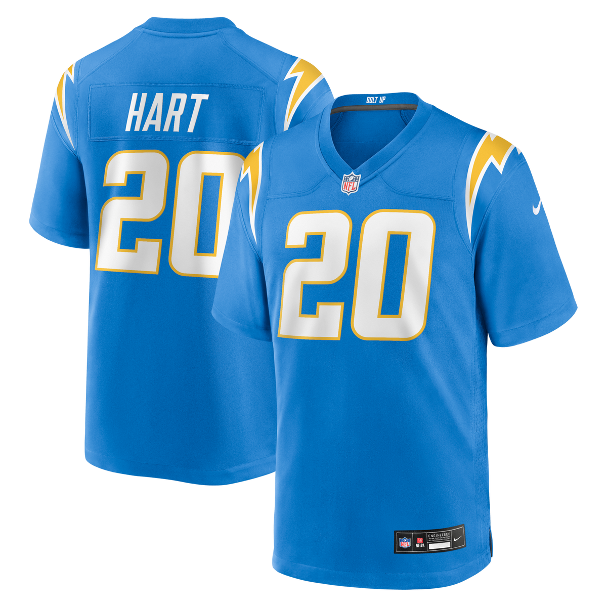Los Angeles Chargers Cam Hart Powder Blue Team Game Jersey
