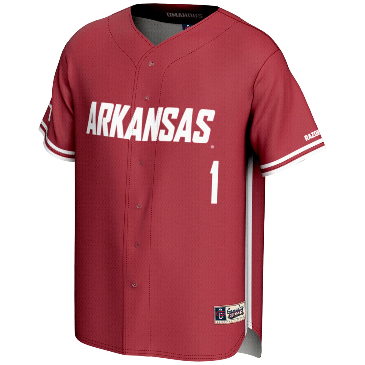 #1 Arkansas Razorbacks GameDay Greats Lightweight Baseball Jersey - Cardinal