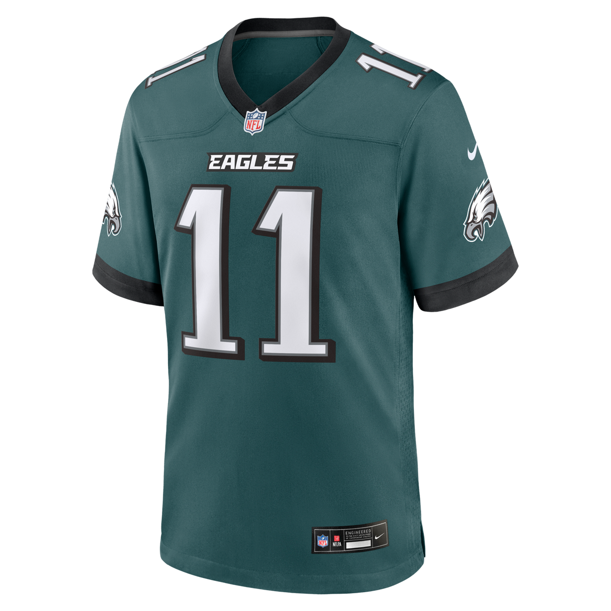 Philadelphia Eagles Jihaad Campbell Midnight Green Team Game Jersey