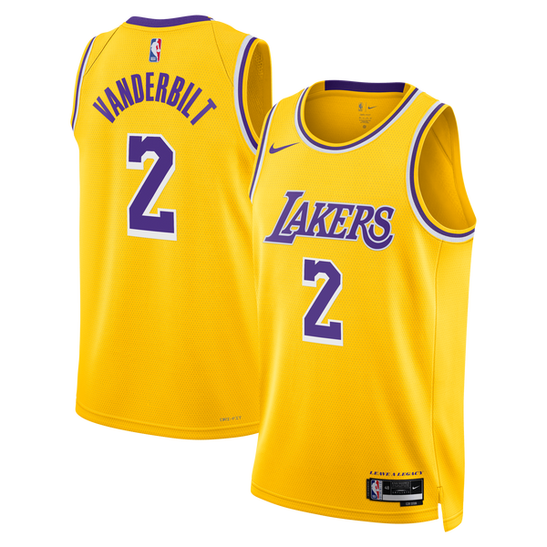 Los Angeles Lakers Nike Icon Edition Swingman Jersey - Gold - Jarred Vanderbilt