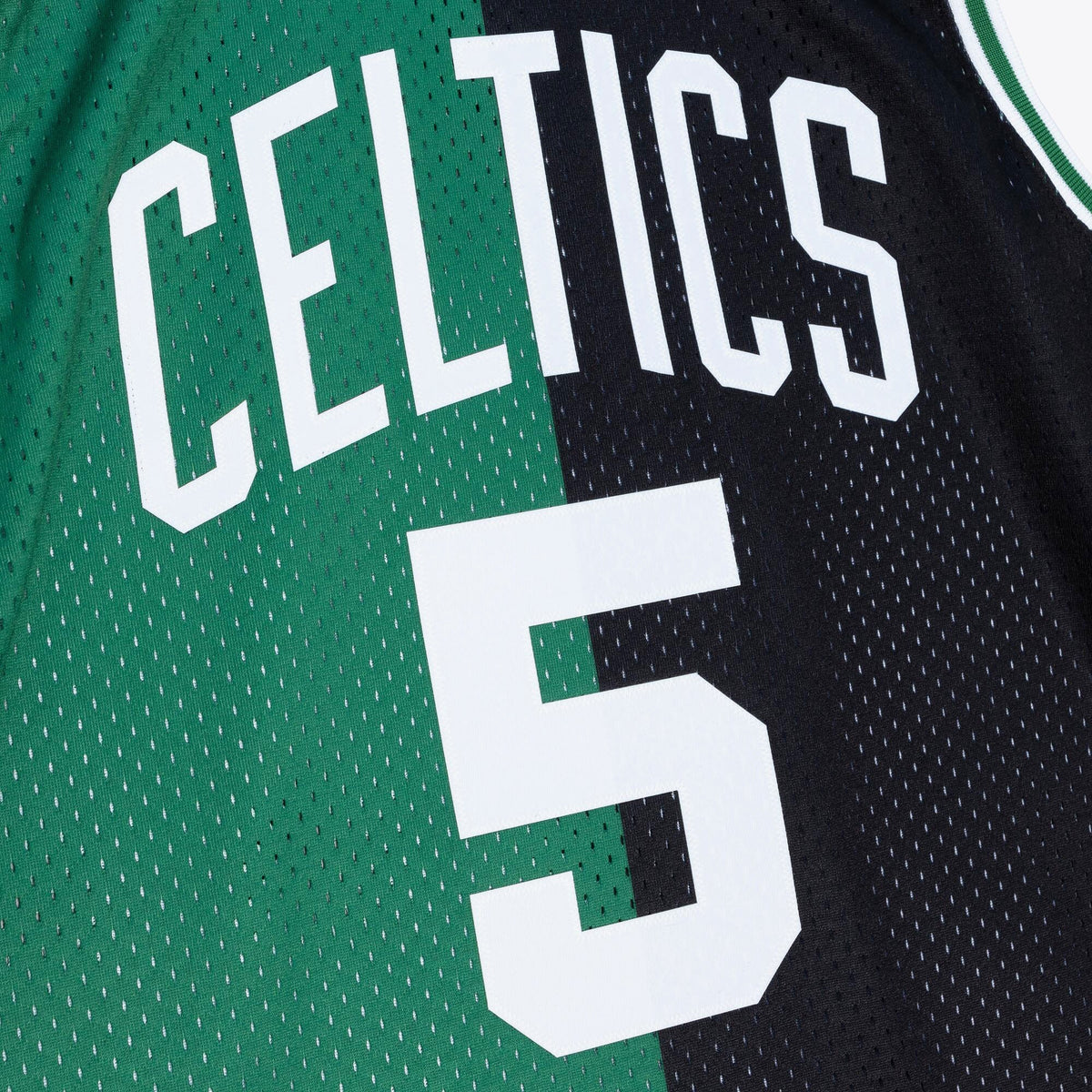 Boston Celtics Mitchell & Ness Kevin Garnett 2007 Split Swingman Jersey - Black/Green