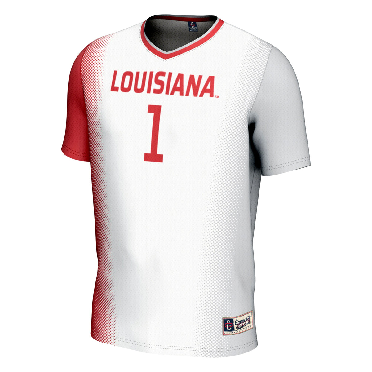 #1 Louisiana Ragin' Cajuns GameDay Greats Lightweight Soccer Jersey - White