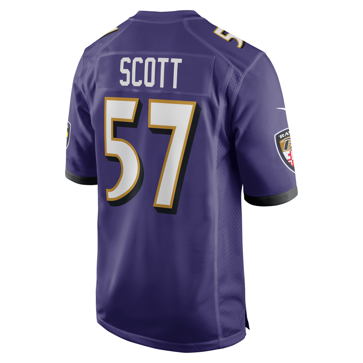 Baltimore Ravens Bart Scott Purple Game Retired Player Jersey