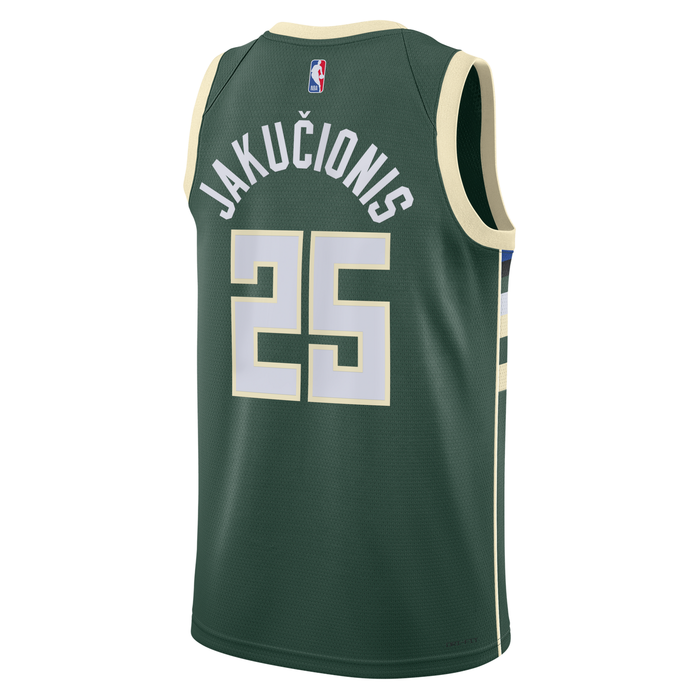 Milwaukee Bucks Nike Icon Edition Swingman Jersey - White - Kasparas Jakučionis