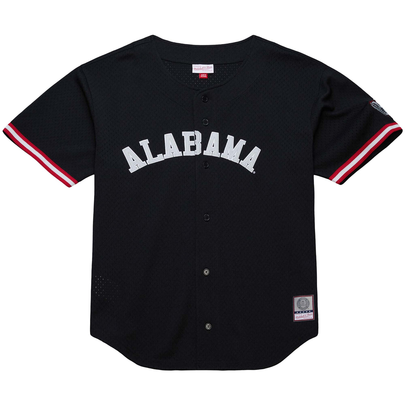 Mitchell & Ness Black Alabama Crimson Tide On The Clock Full-Button Fashion Jersey