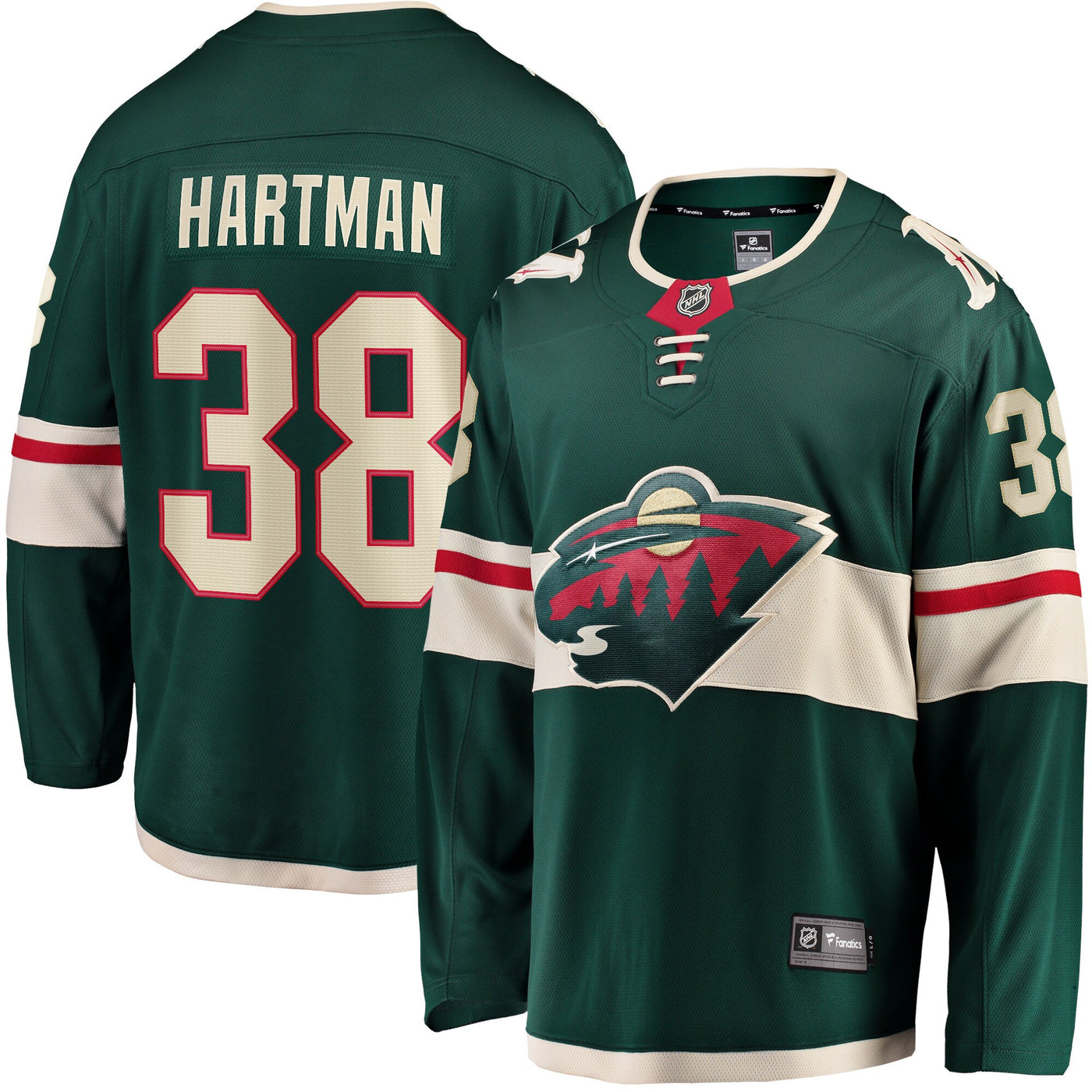 Minnesota Wild Ryan Hartman Fanatics Green Home Breakaway Player Jersey