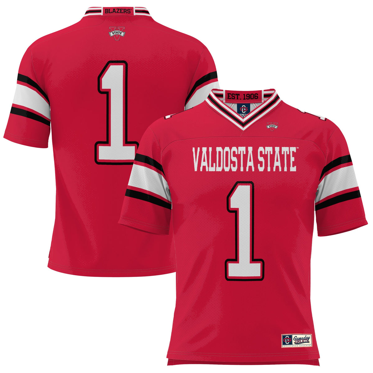 #1 Valdosta State Blazers GameDay Greats Endzone Football Jersey - Red
