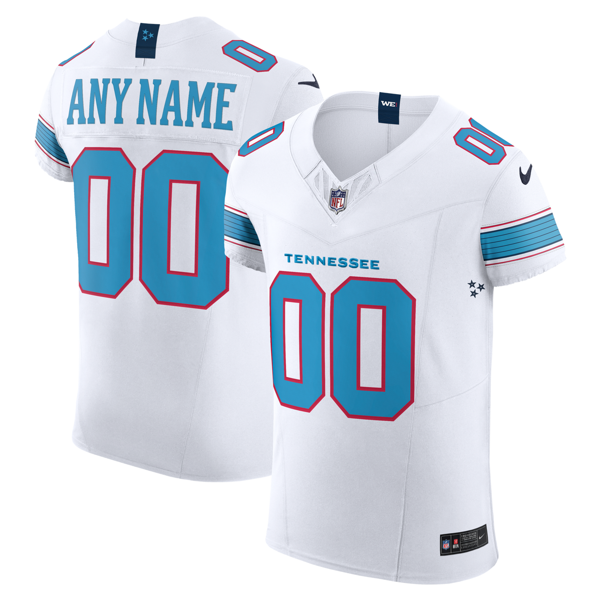 Tennessee Titans White Vapor F.U.S.E. Elite Custom Jersey