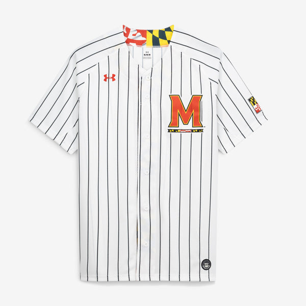 Under Armour White Maryland Terrapins Replica Baseball Jersey