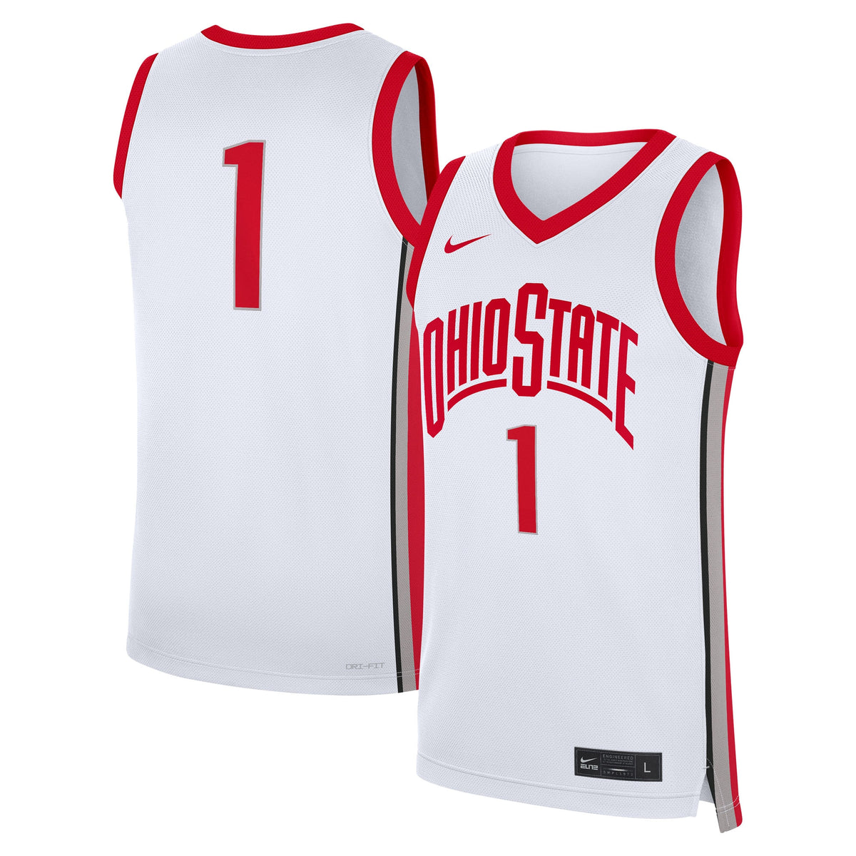 #1 Ohio State Buckeyes Home Replica Jersey - White