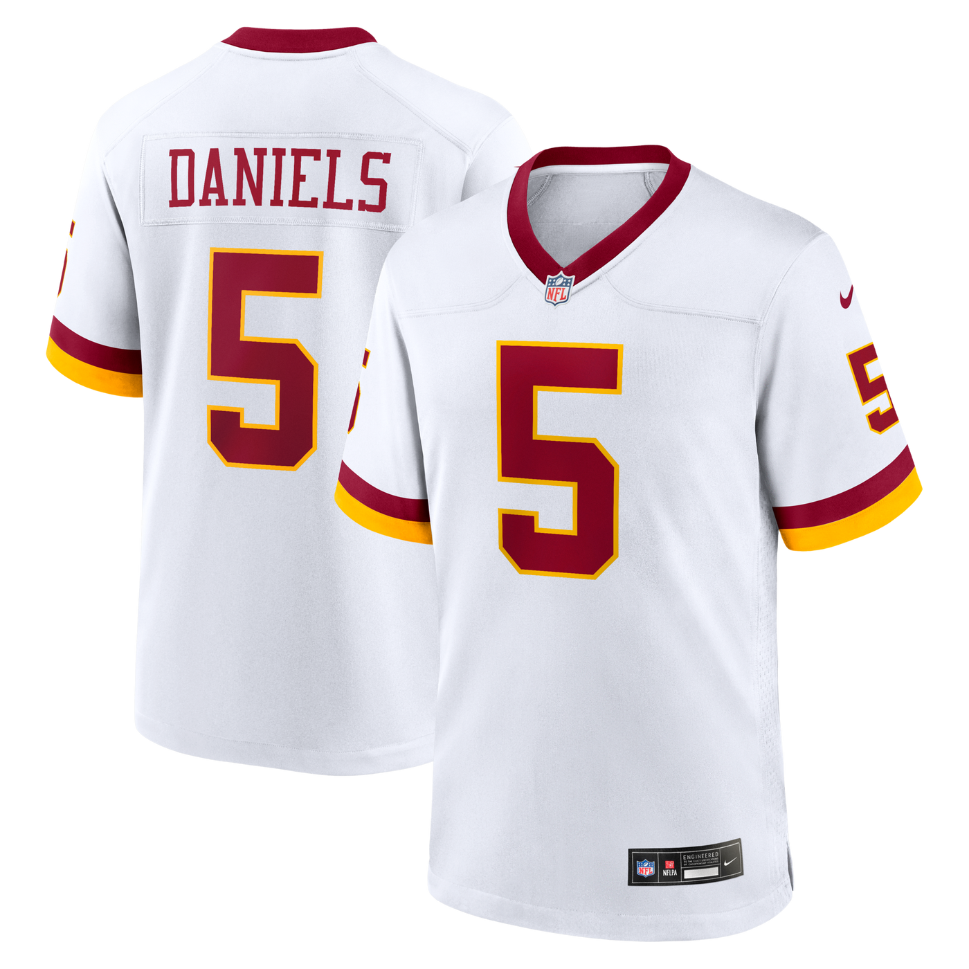 Washington Commanders Jayden Daniels Nike White Game Super Bowl Era Jersey