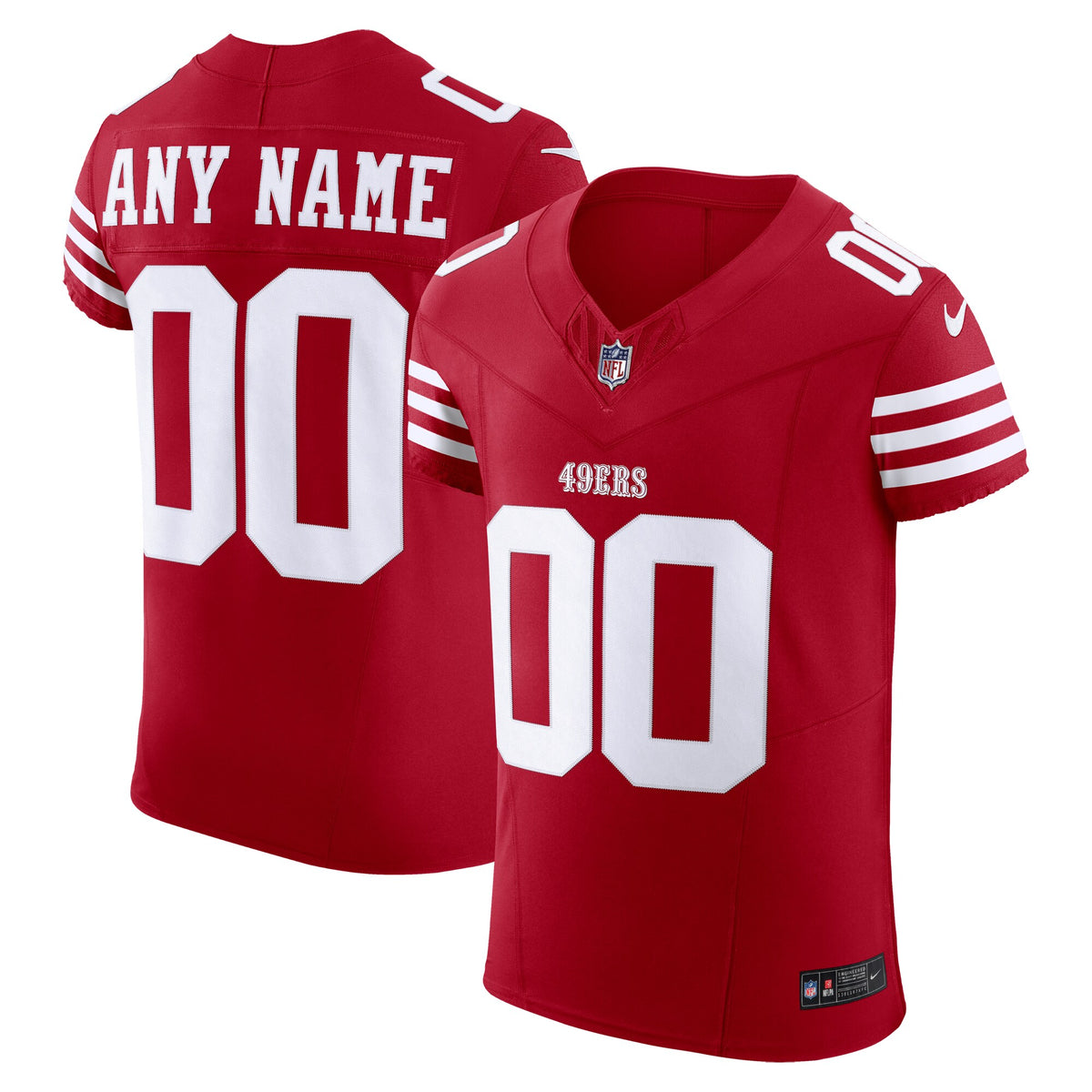 San Francisco 49ers Scarlet Vapor F.U.S.E. Elite Custom Jersey