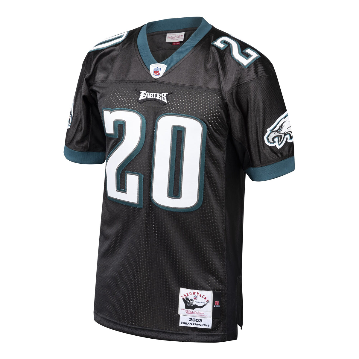 Philadelphia Eagles 2003 Brian Dawkins Mitchell & Ness Black Authentic Throwback Retired Player Jersey