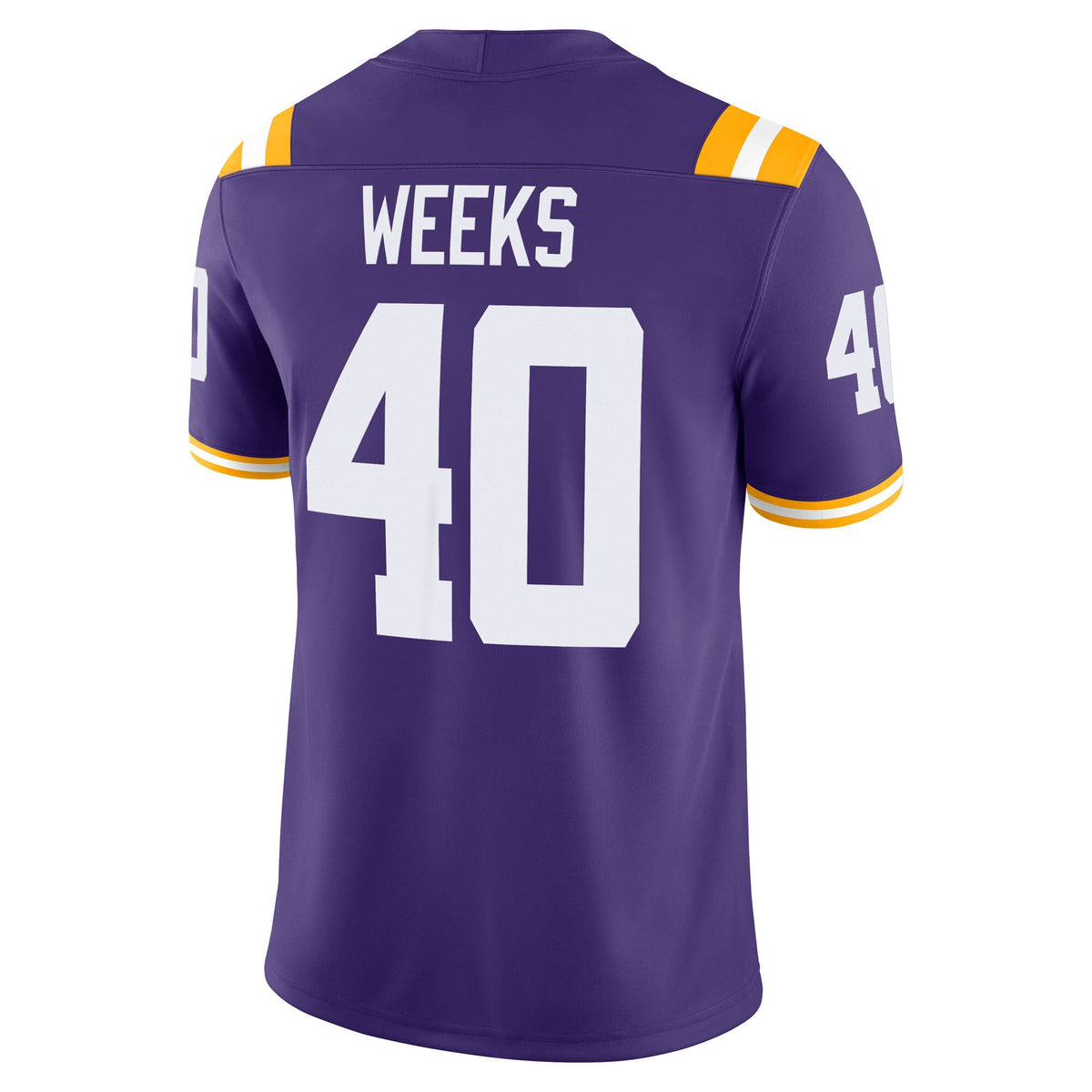 Whit Weeks LSU Tigers Home Game Jersey - Purple
