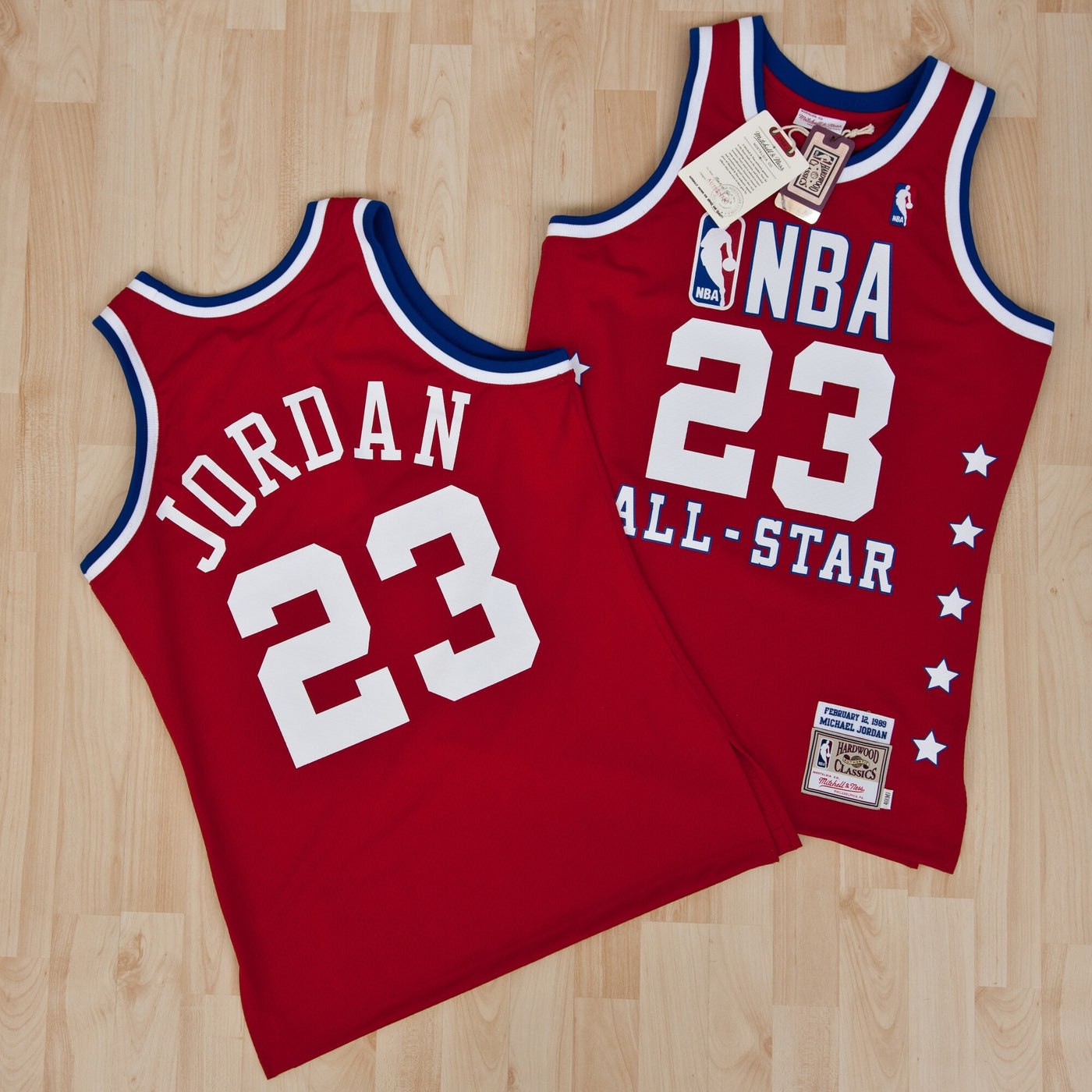 NBA All-Star East Michael Jordan 1989 Authentic Jersey By Mitchell & Ness - Red -