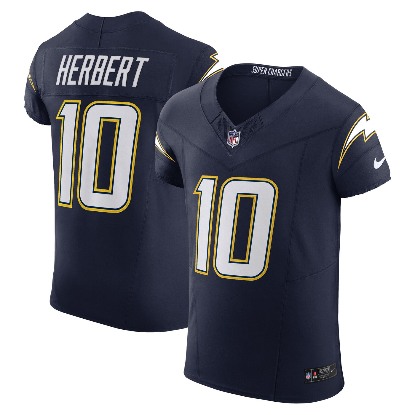 Los Angeles Chargers Justin Herbert Nike Navy Alternate Vapor F.U.S.E. Elite Jersey