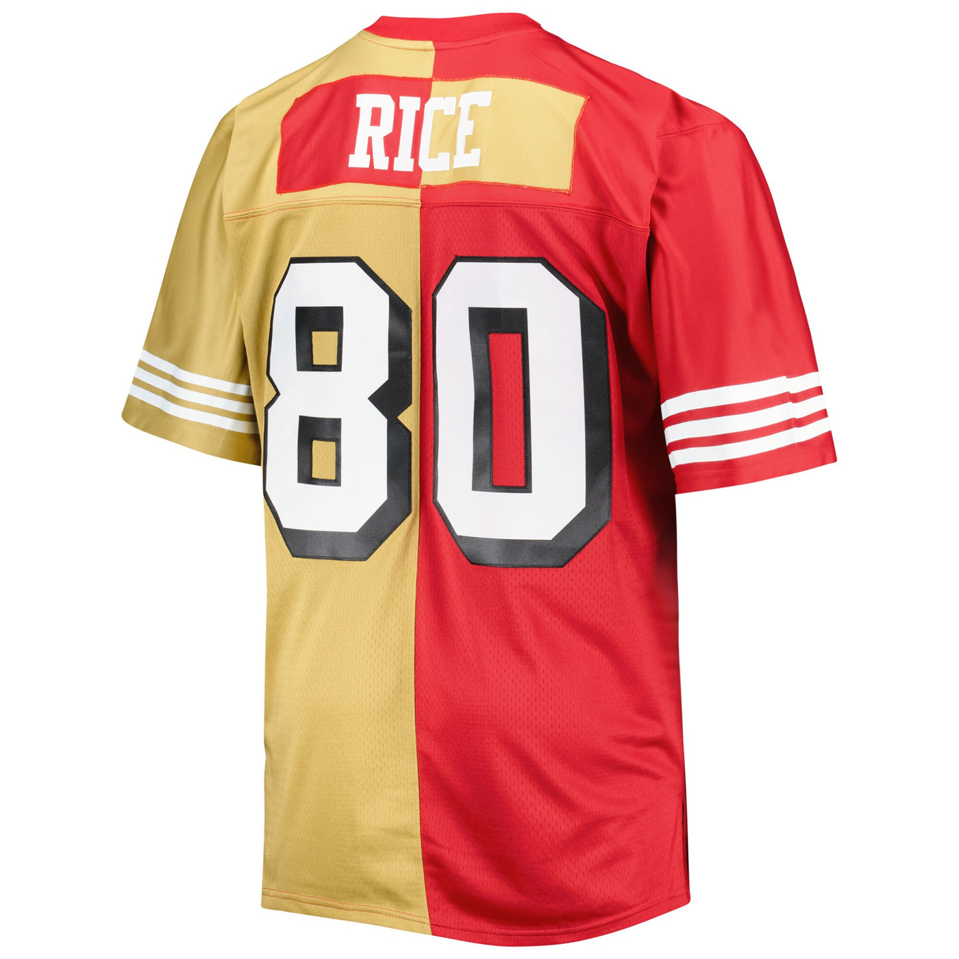 San Francisco 49ers Jerry Rice Mitchell & Ness Scarlet/Gold Big & Tall Split Legacy Retired Player Replica Jersey