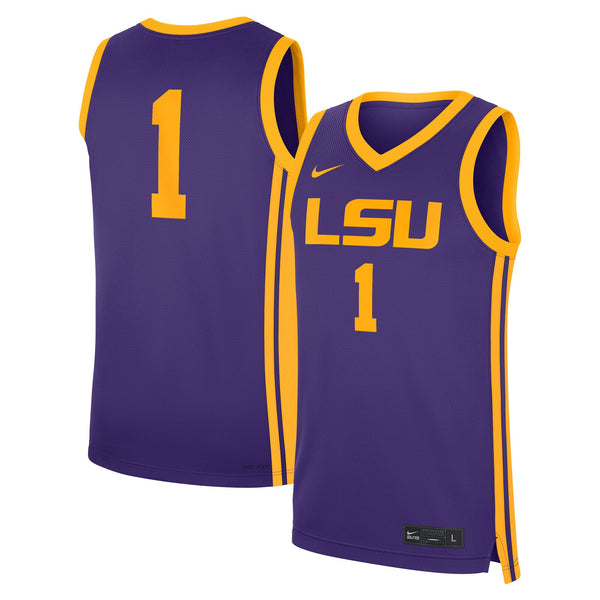 Nike #1 Purple LSU Tigers Road Replica Jersey