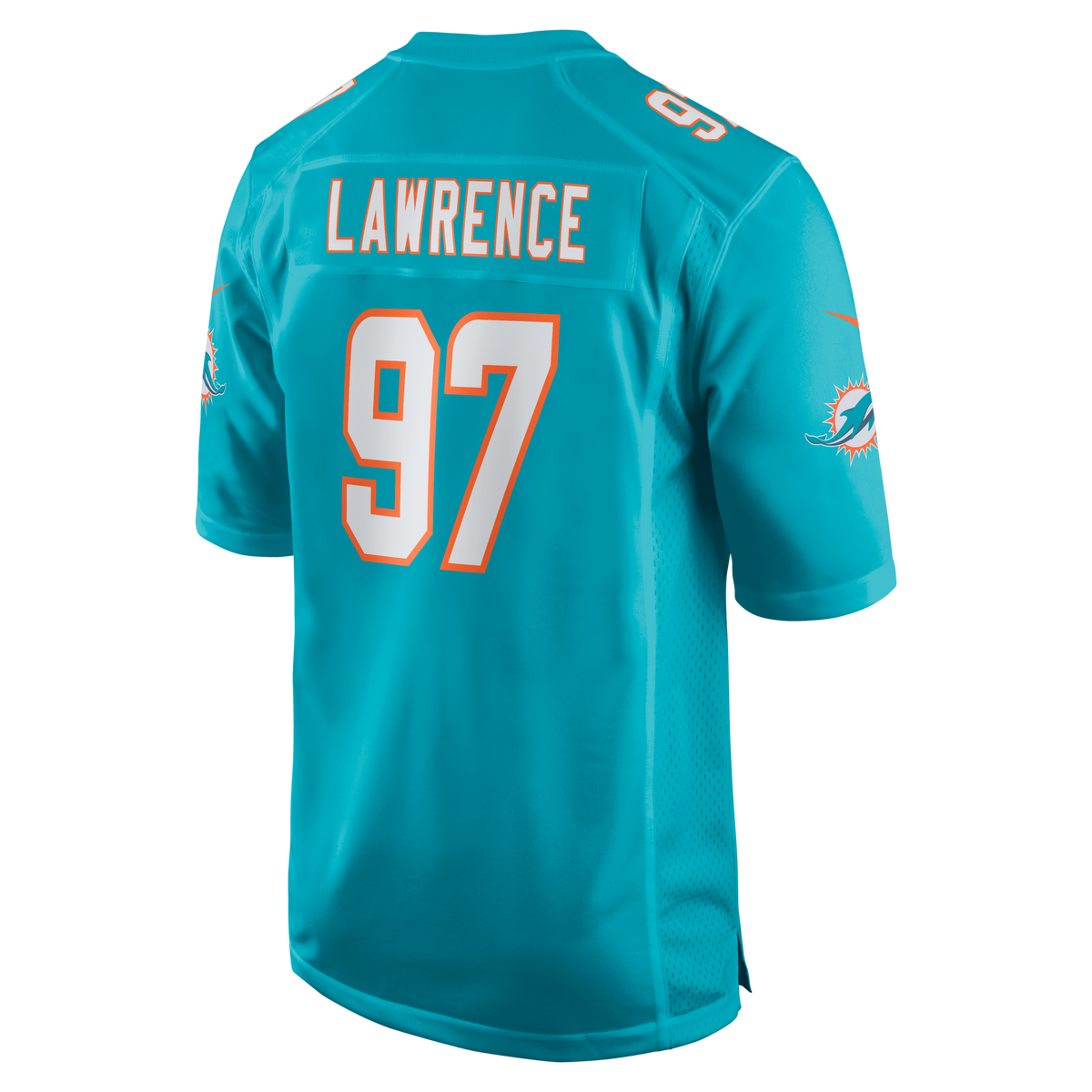 Miami Dolphins Rashard Lawrence Aqua Team Game Jersey
