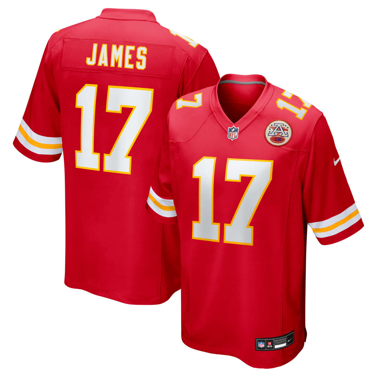 Kansas City Chiefs Richie James Red Game Jersey