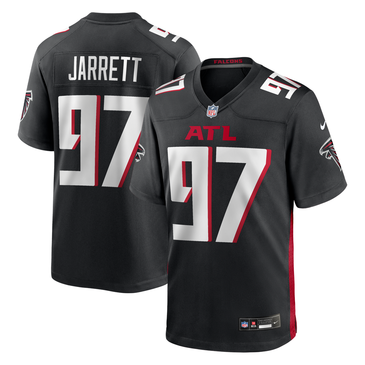 Atlanta Falcons Grady Jarrett Black Game Player Jersey
