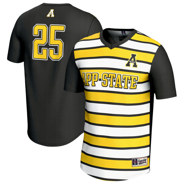 GameDay Greats #25 Black Appalachian State Mountaineers Lightweight Soccer Fashion Jersey