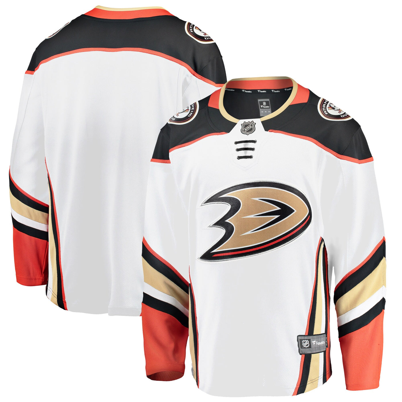 Anaheim Ducks Fanatics White Breakaway Away Jersey
