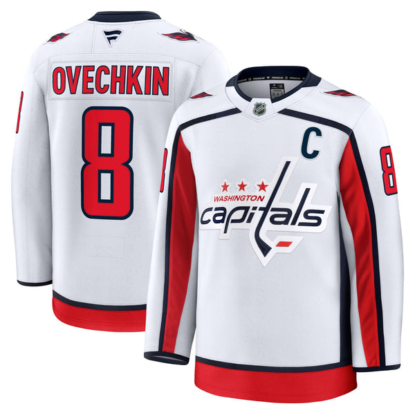 Washington Capitals Alexander Ovechkin Fanatics White Away Premium Jersey