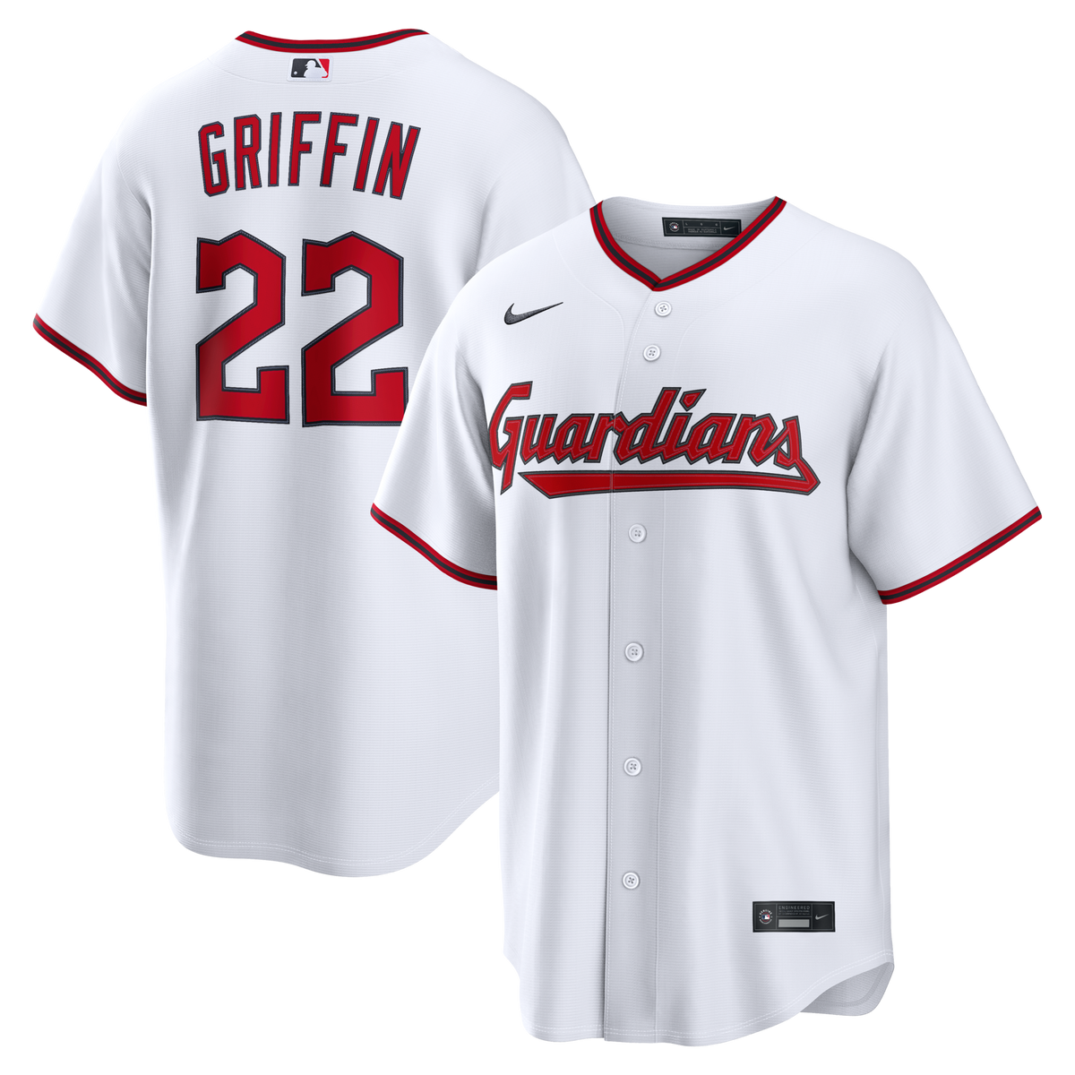 Cleveland Guardians Foster Griffin White Home Replica Jersey