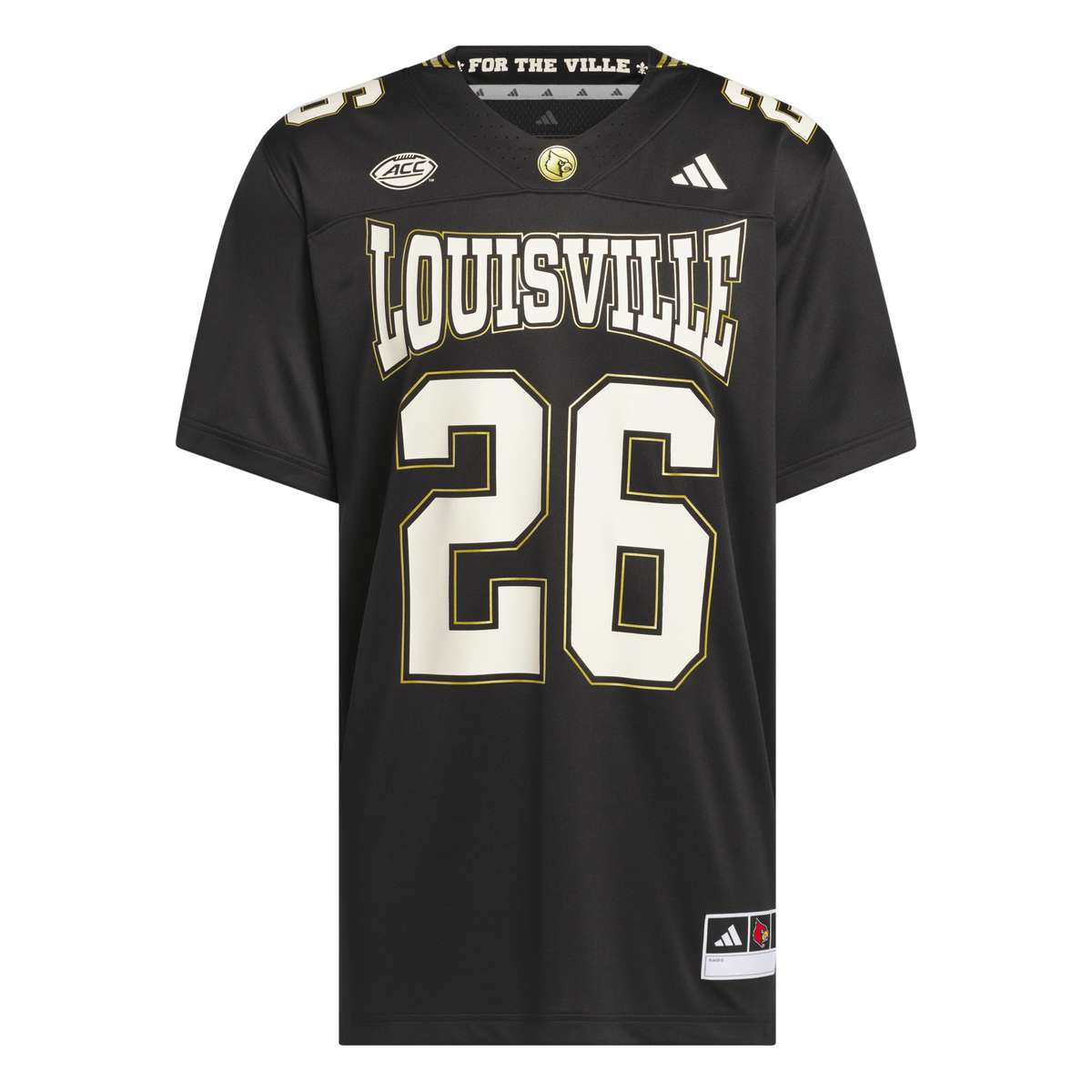 #26 Louisville Cardinals For the Ville Premier Strategy Jersey - Black