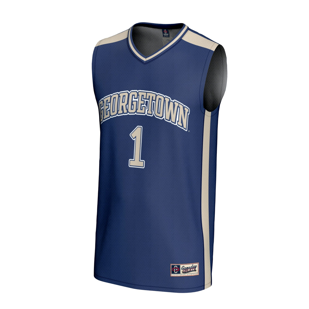 #1 Georgetown Hoyas GameDay Greats Lightweight Basketball Fashion Jersey - Navy