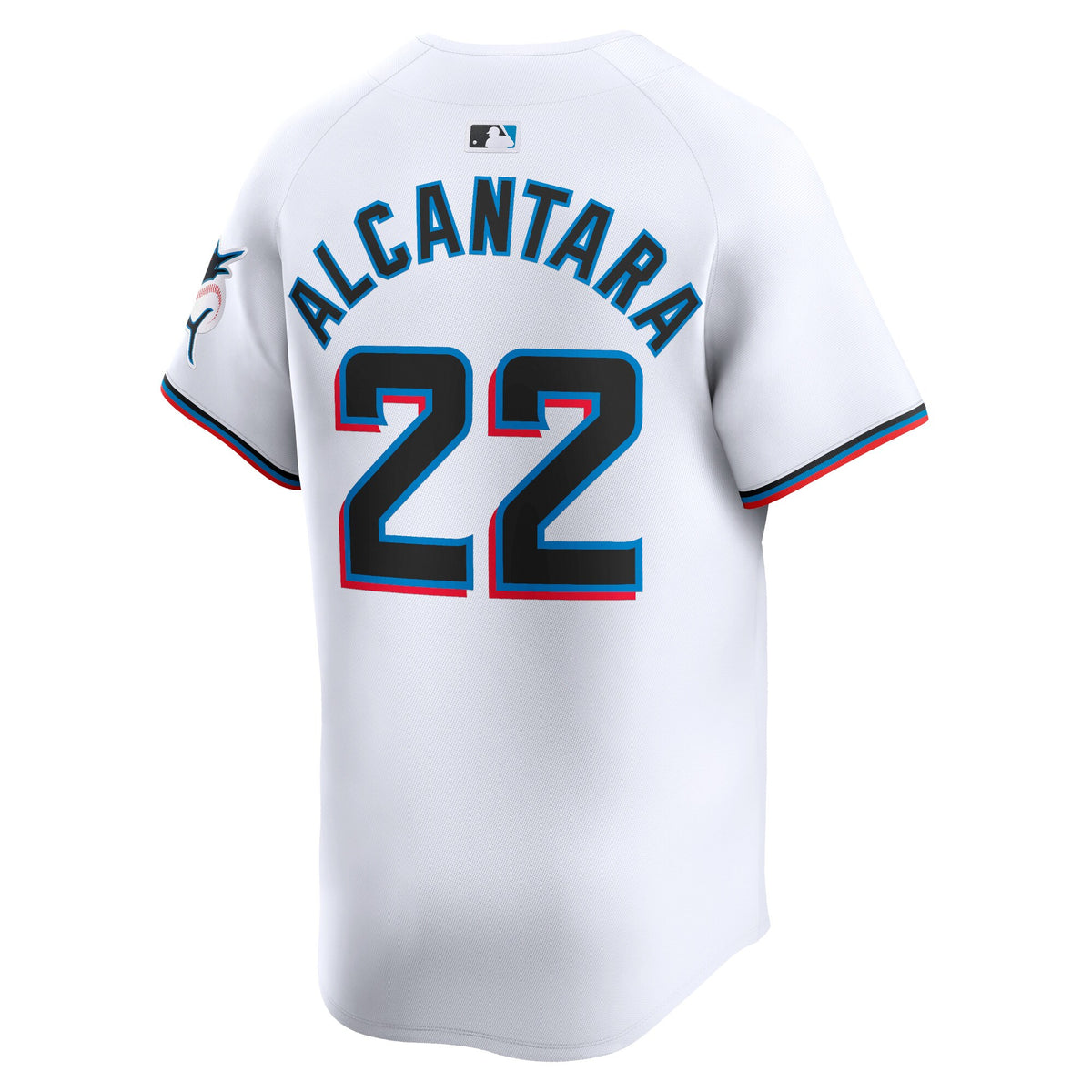 Miami Marlins Sandy Alcantara White Home Limited Player Jersey