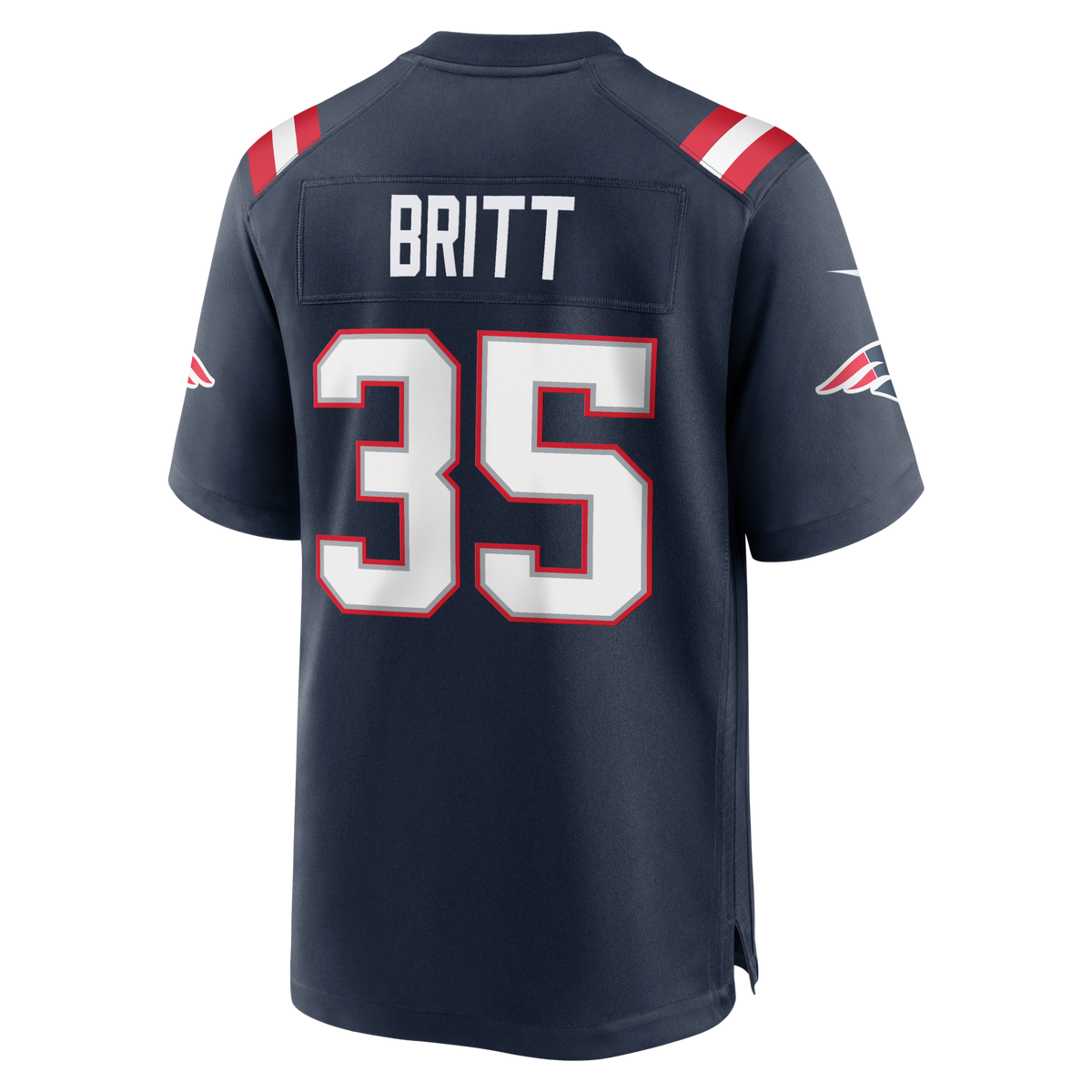 New England Patriots K.J. Britt Navy Team Game Jersey