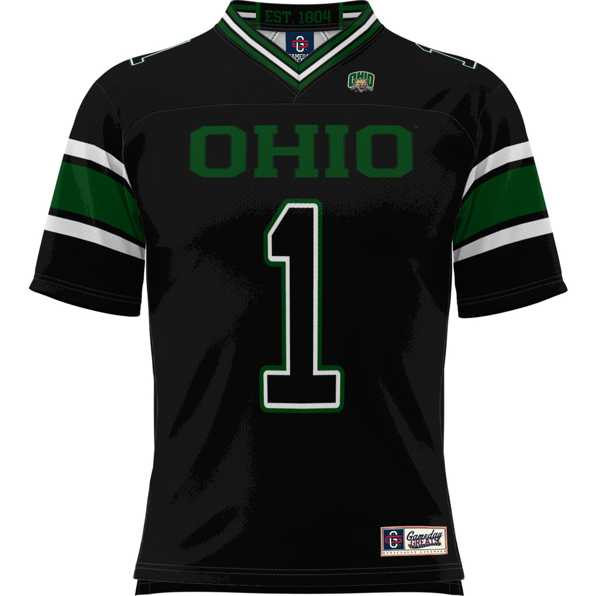 #1 Ohio Bobcats GameDay Greats Football Jersey - Black