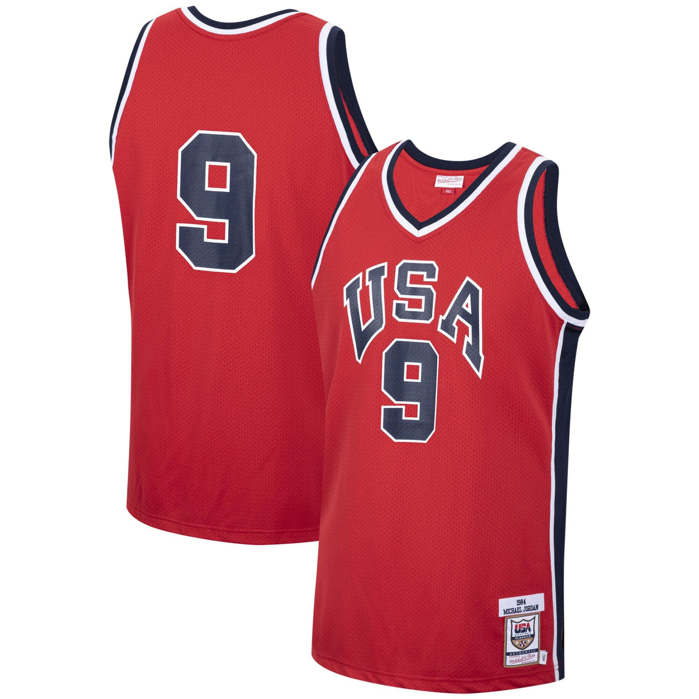USA 1984 Michael Jordan USA Basketball Authentic Alternate Jersey By Mitchell & Ness - Red -