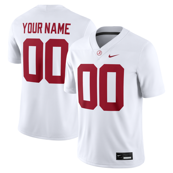 Alabama Crimson Tide Custom Game Jersey - White
