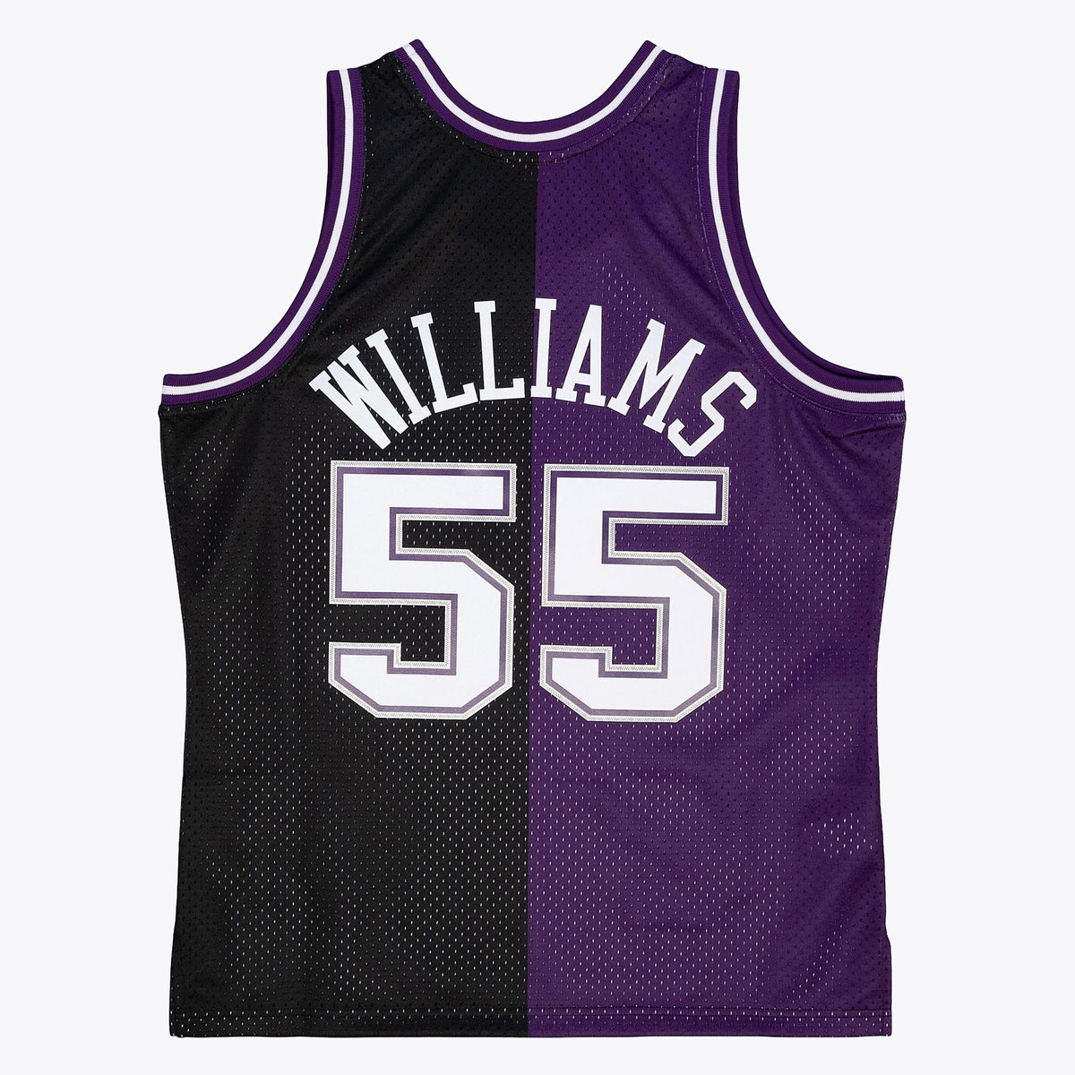 Sacramento Kings Mitchell & Ness Jason Williams 2000 Split Swingman Jersey - Black/Purple