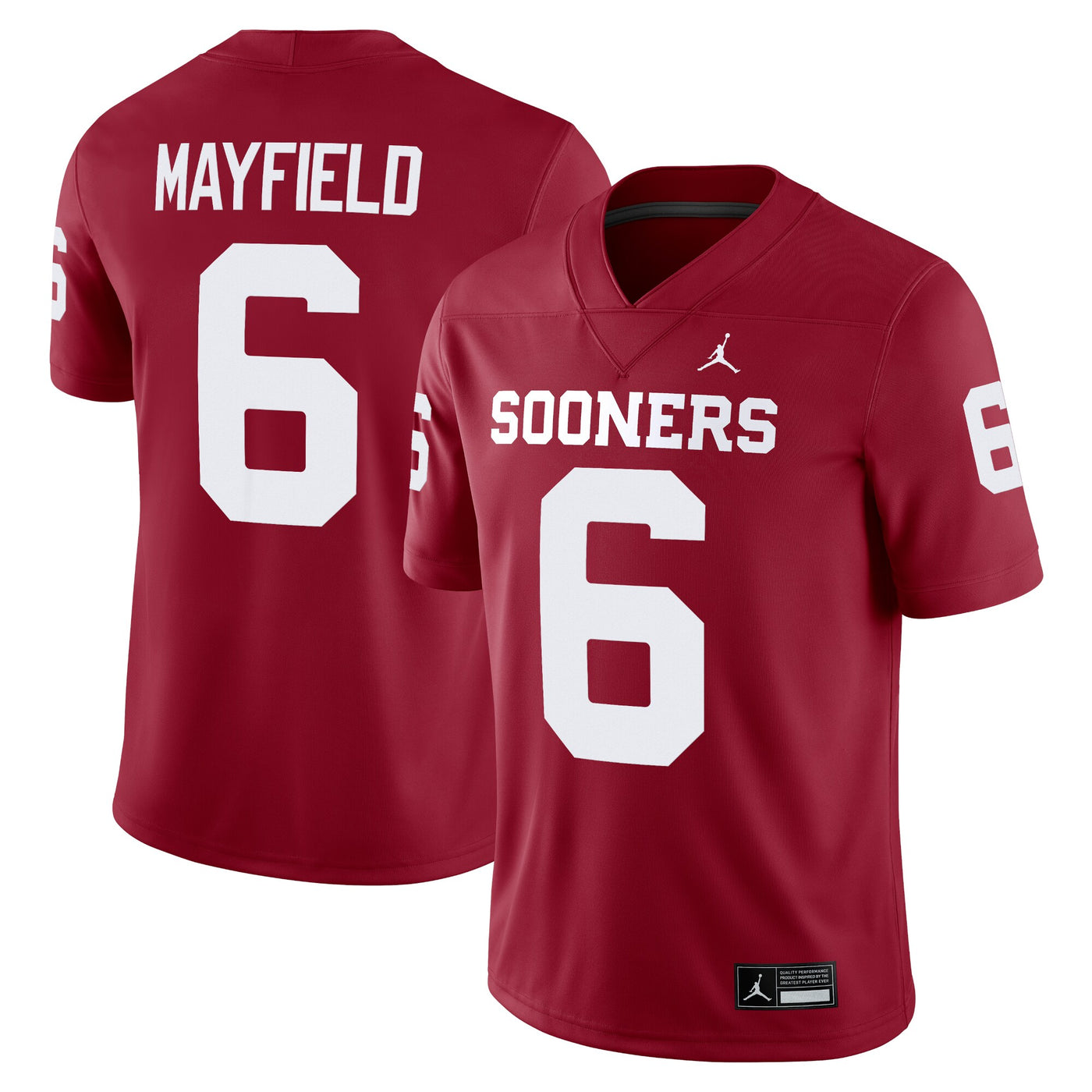 Jordan Brand Baker Mayfield Crimson Oklahoma Sooners Alumni Player Game Jersey